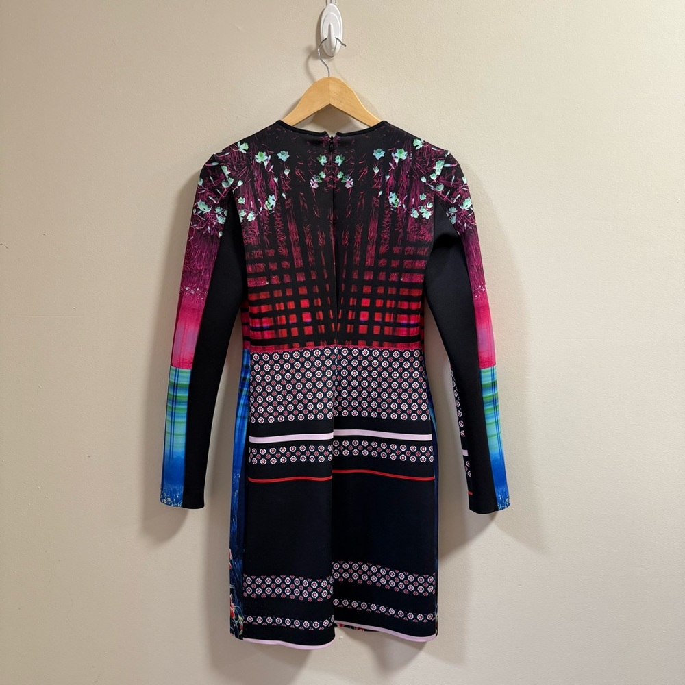 Clover Canyon Med Enchanted Woodlands Neoprene Digital Print Long Sleeve Mini - Picture 3 of 9